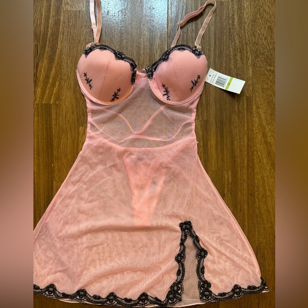 Beautiful Pink Teddy with matching Panties